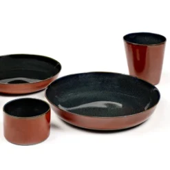 Terres de Rêves tallrik 21 cm, Dark blue-rust