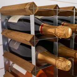 The Swedish Wine Rack Factory vinställ monterat, 30 flaskor-ljust furu