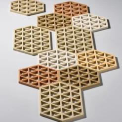 Triangles grytunderlägg 14x16 cm, Khaki