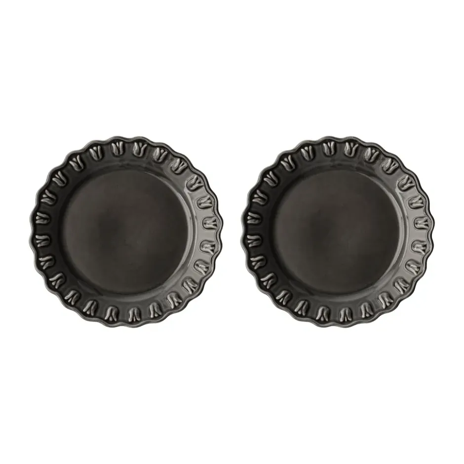 Tulipa assiett Ø20 cm 2-pack, Almost black
