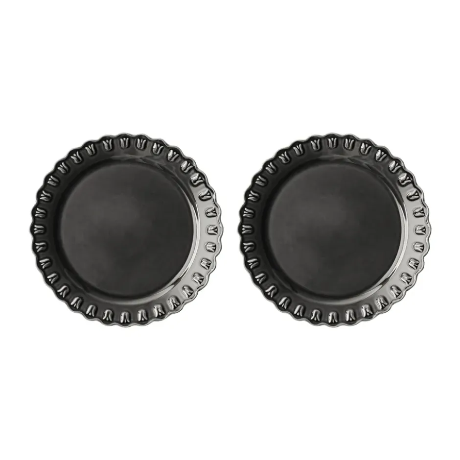 Tulipa tallrik Ø26 cm 2-pack, Almost black