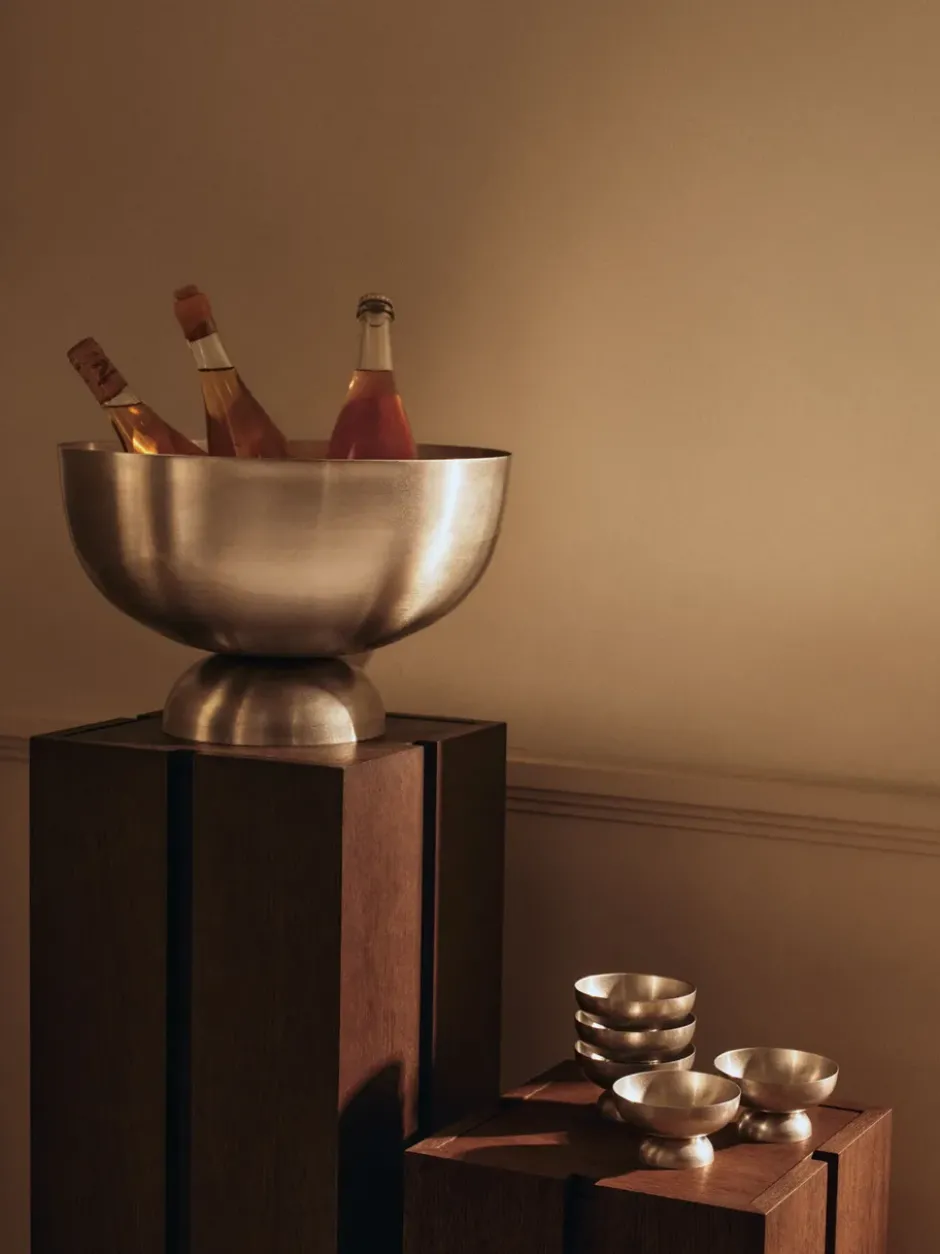 Tumbled champagnekylare, Rostfritt stål