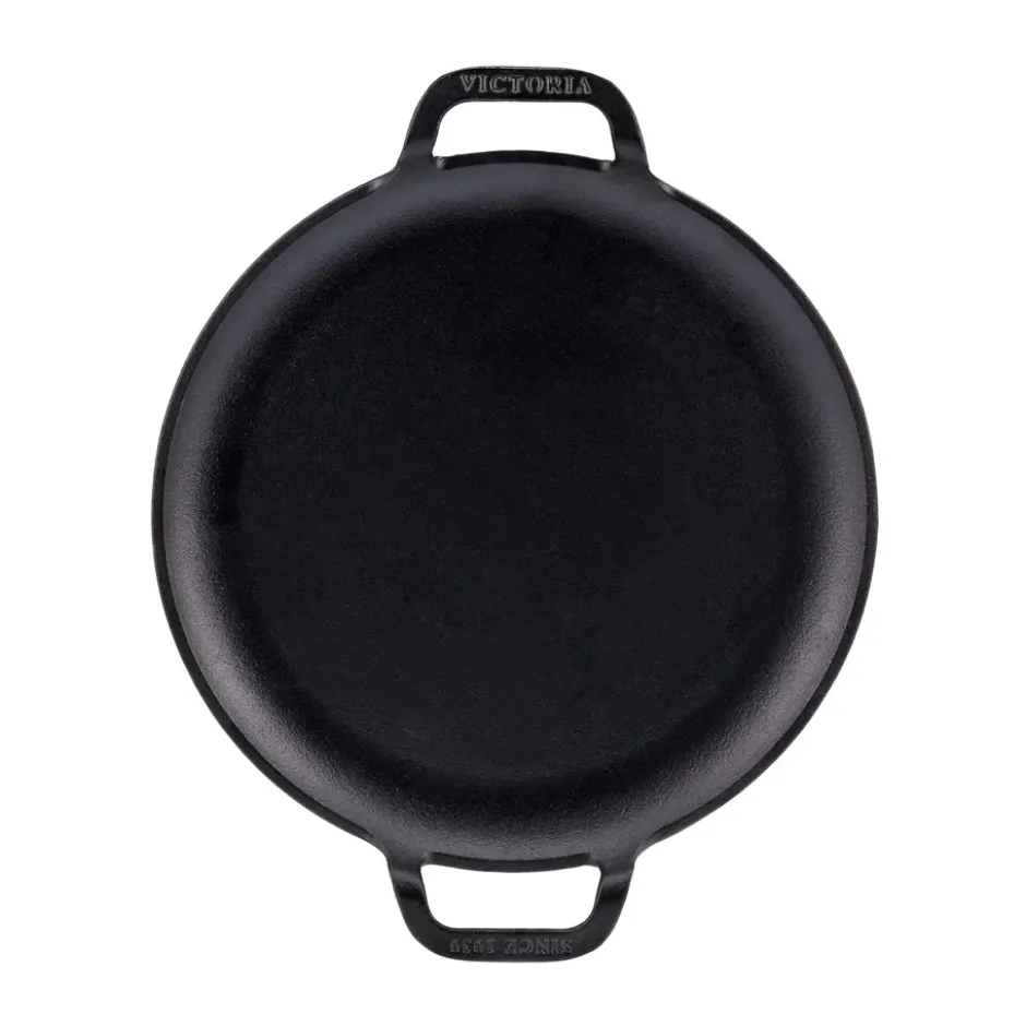 Victoria Comal stekpanna två handtag pre-seasoned, Ø25 cm