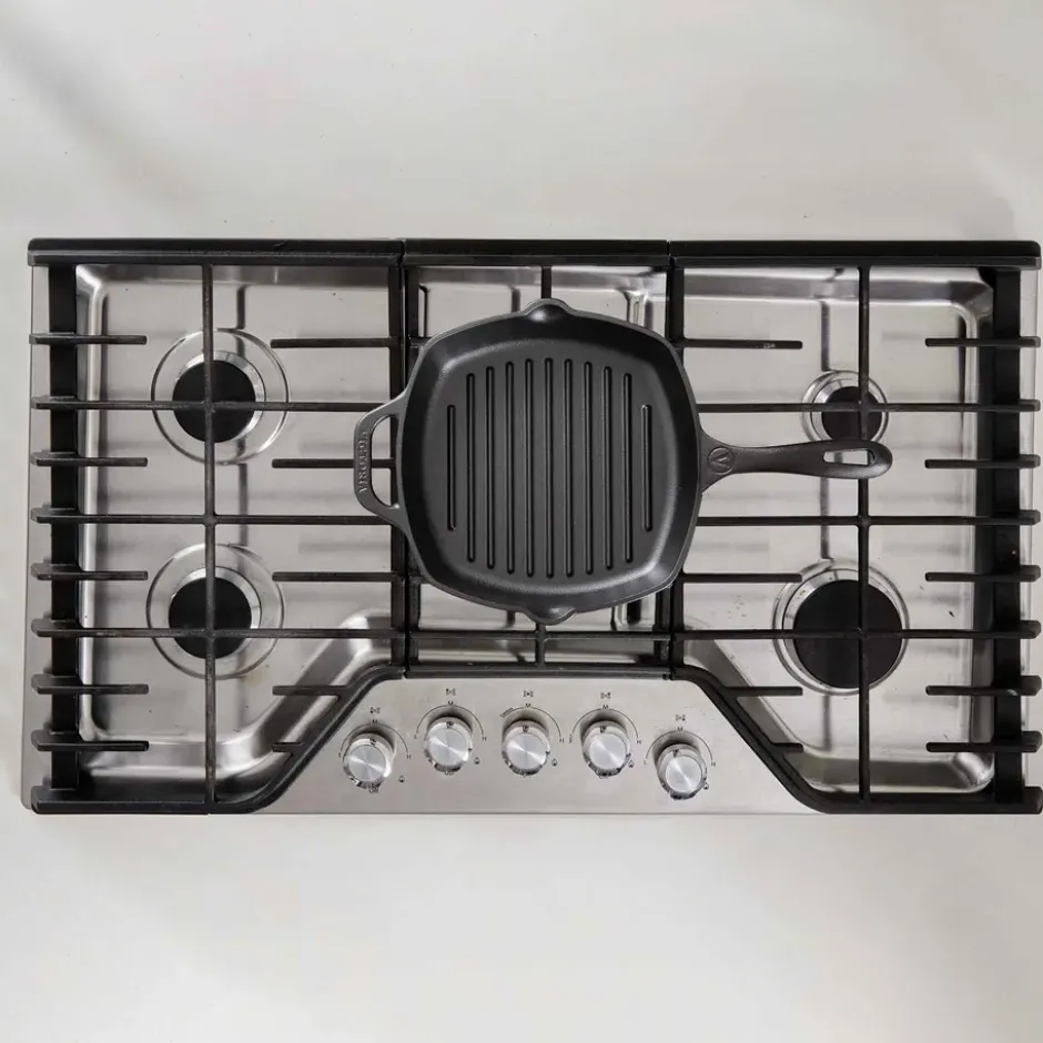Victoria fyrkantig grillpanna gjutjärn enameled, 44,1x28,4 cm