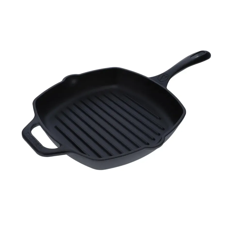 Victoria fyrkantig grillpanna gjutjärn pre-seasoned, 44,1x28,4 cm