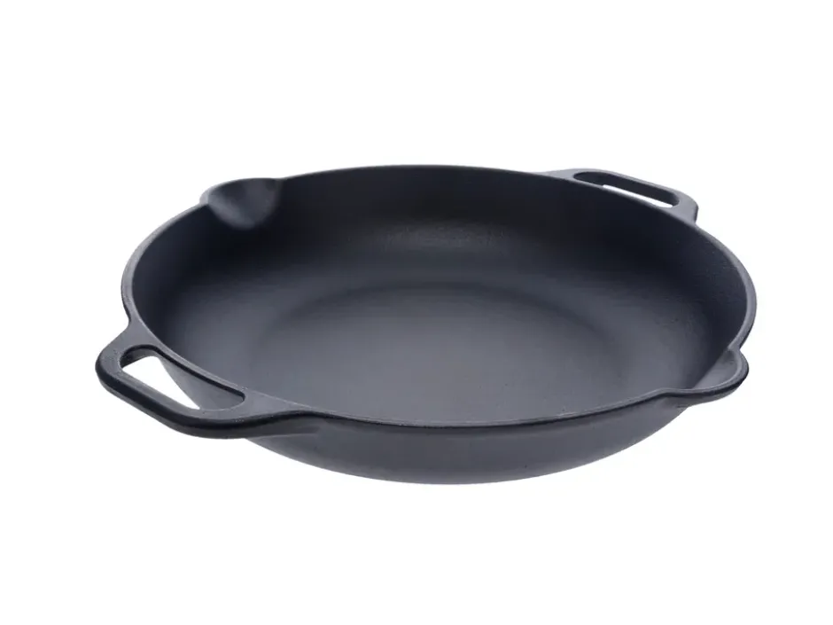 Victoria gjutjärnspanna två handtag pre seasoned, Ø33 cm