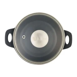 Victoria glaslock med stålknopp, Ø16 cm