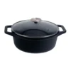 Victoria gryta gjutjärn glaslock pre-seasoned, 3,8 L