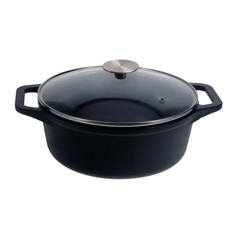 Victoria gryta gjutjärn glaslock pre-seasoned, 3,8 L