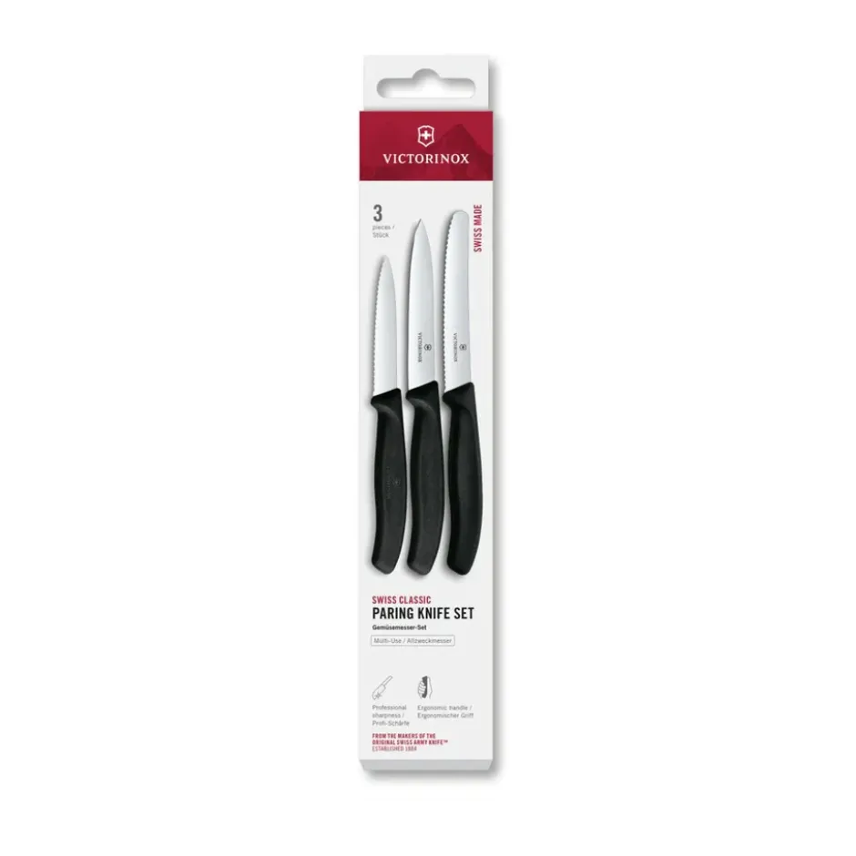 Victorinox Swiss Classic skalknivsset 3-delar, Svart