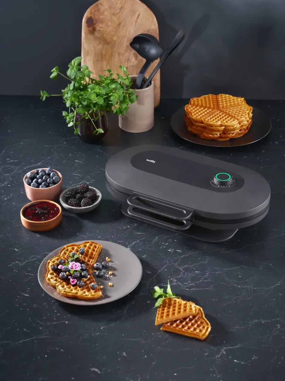 Wilfa Joy våffeljärn dubbel, Svart, 1500 w