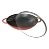 Wok med glaslock Ø37 cm 5,7 L, Röd