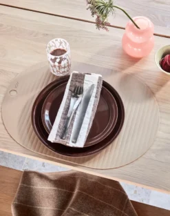 Yuka lunchtallrik Ø22 cm 2-pack, Dark (brun)